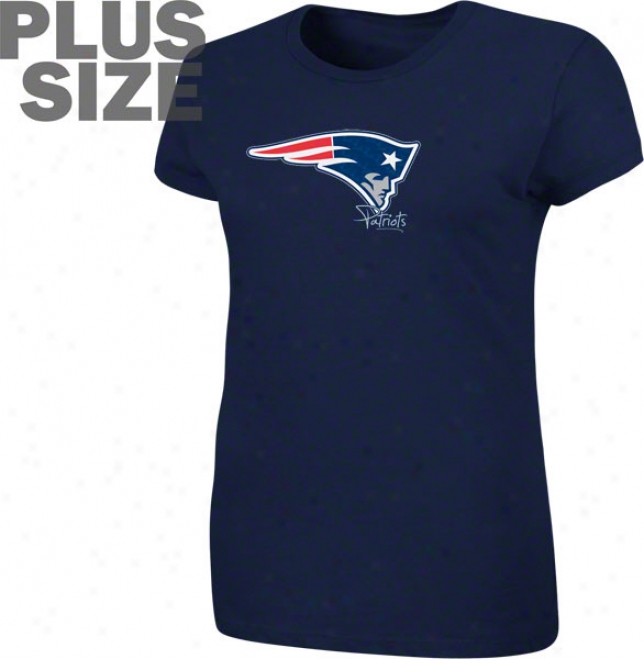 New England Patriots Women's Plus Size Plan Tradition Ii T-shirt