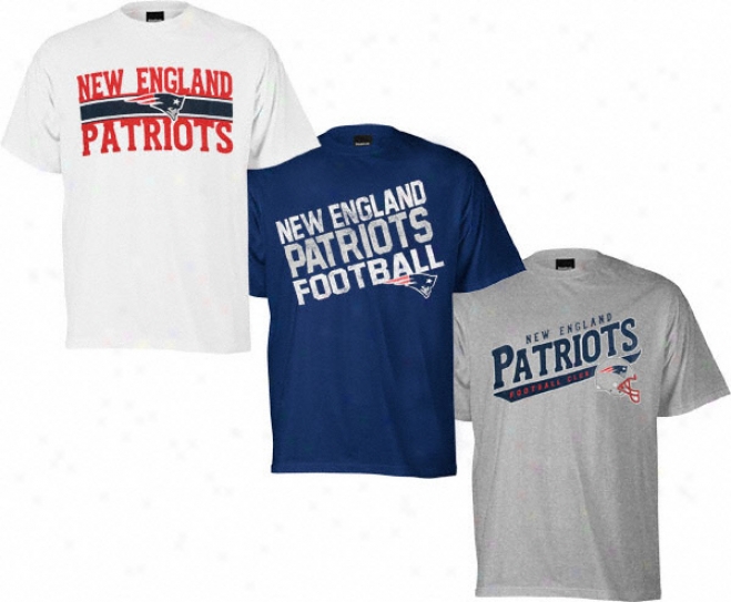 New England Patriots Youth 3 Tee Combo Pack