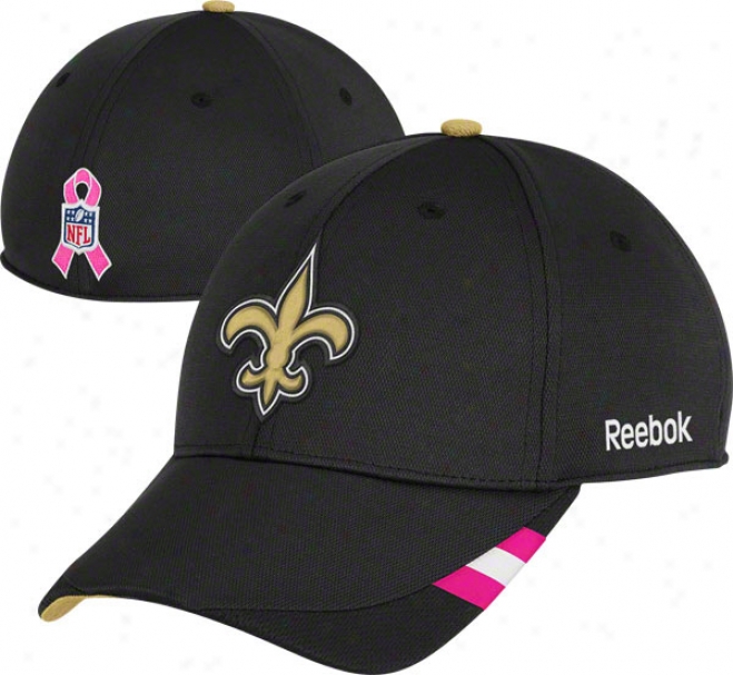 New Orleans Saints 2011 Breast Cancer Awareness Coaches Sideline Structured Flex Hat