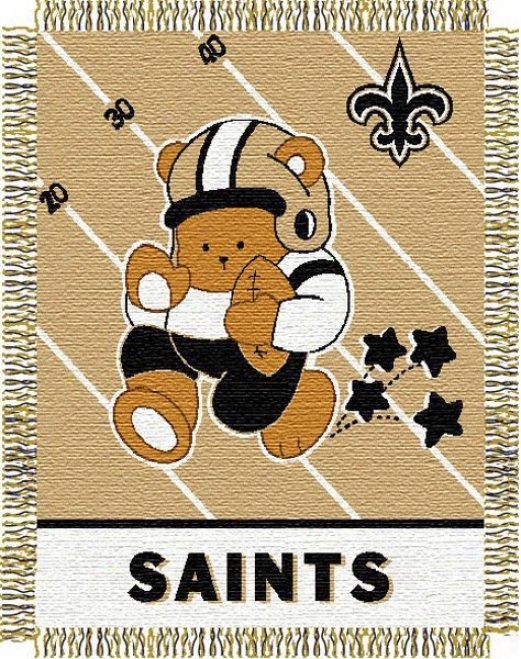 New Orleans Saints 36x46 Baby Triple Woven Jacquard Throw