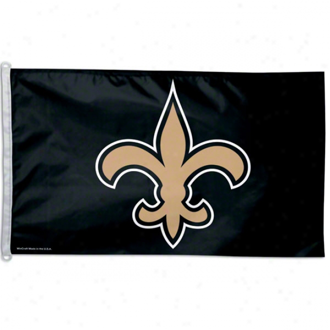 New Orleans Saints 3x5 Logo Flag