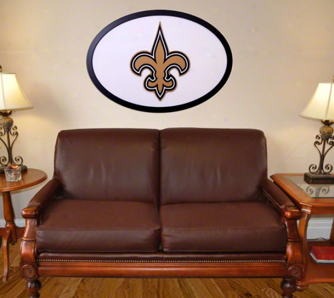 New Orlrans Saints 46 Inch Logo Wall Trade