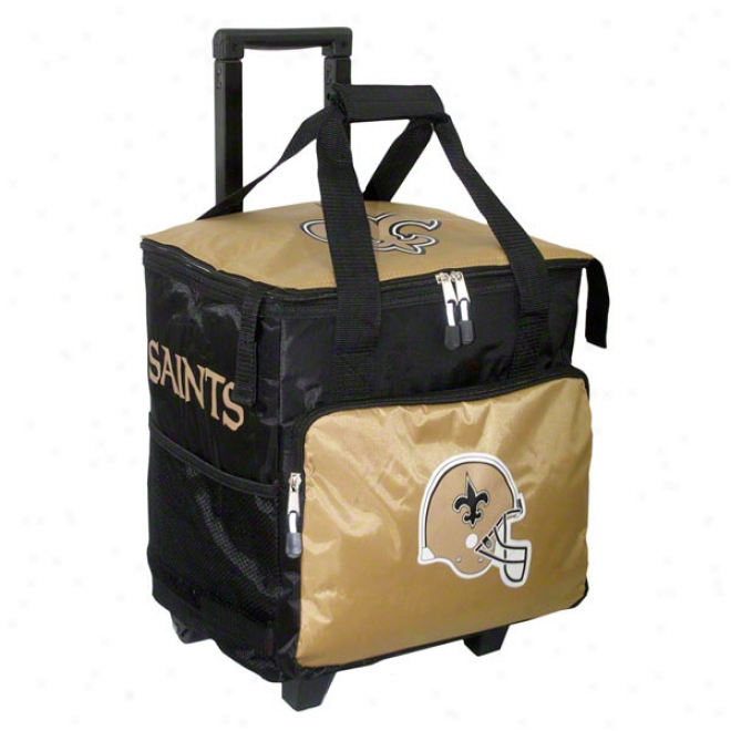 New Orleans Saints Black Rolling Cooler