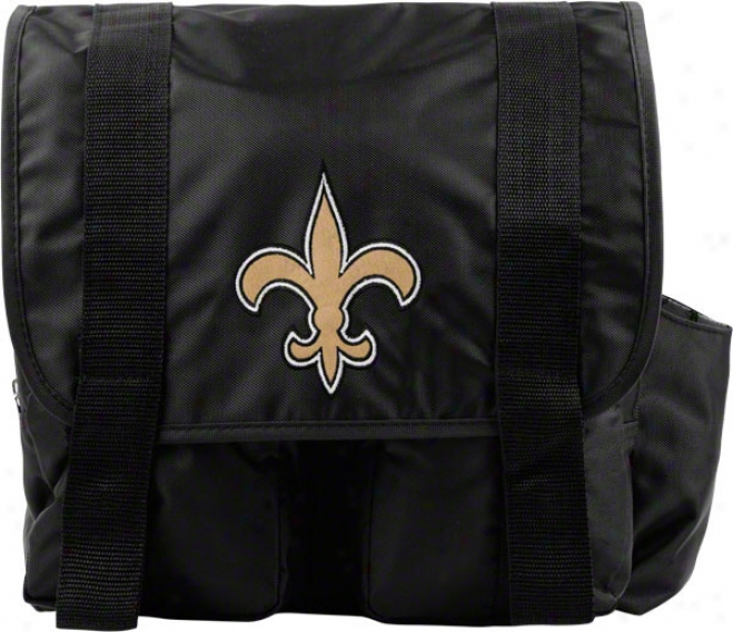 New Orleans Saints Black Sitter Diaper Bag