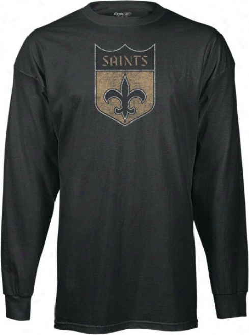 New Orleans Saints Classic Nfl Throwback Logo Long Sleeve T-shirt