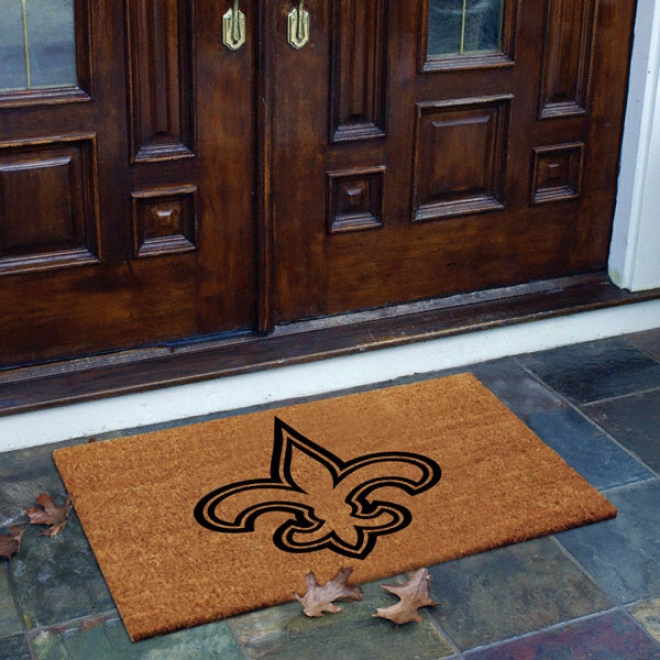 New Orleans Saints Flockedd Door Mat