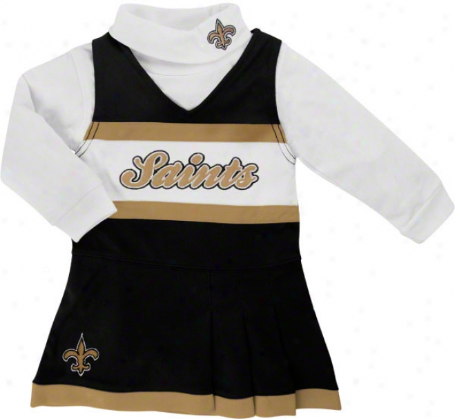 New Orleans Saints Girl's 4-6 Jumper And Turtleneck Set