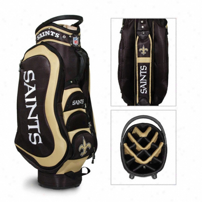 Nrw Orleans Saints Golf Bag: 14 Way Medalist Cart Bag