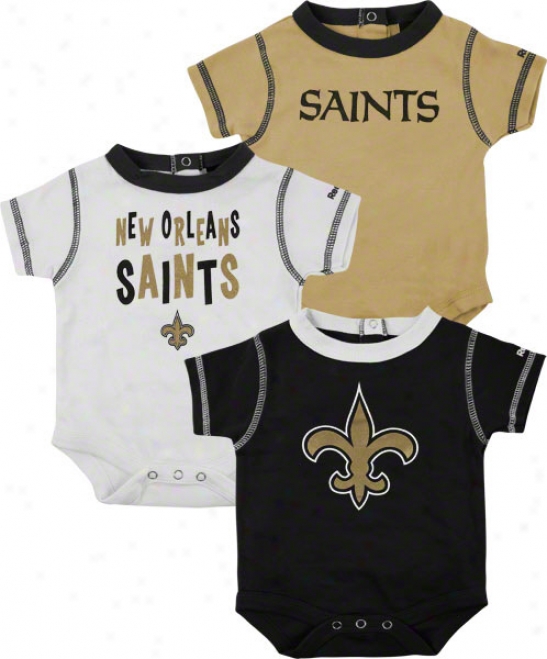 Recent Orleans Saints Babe 3-piece Creeper Set