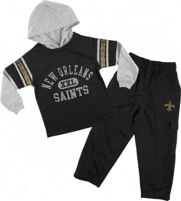 New Orleans Saints Infant Faux Layered Jersey And Pant Set