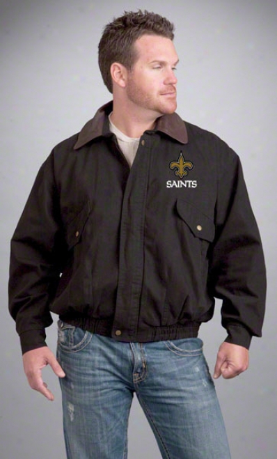 New Orleans Saints Jacket: Black Reebok Navigator Jacket