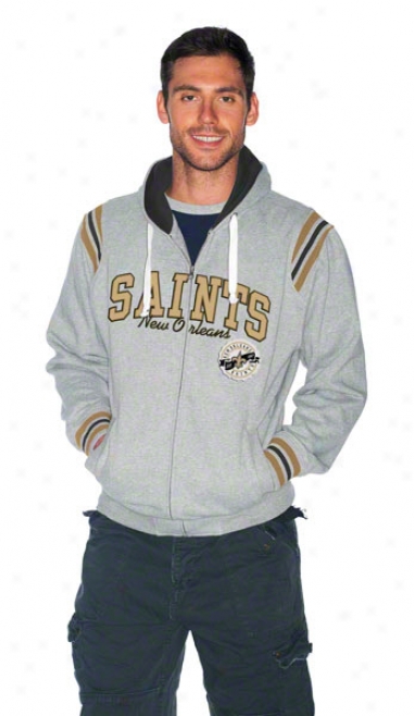 Recent Orleans Saints Knockout Full-zip Hooxed Sweatshirt