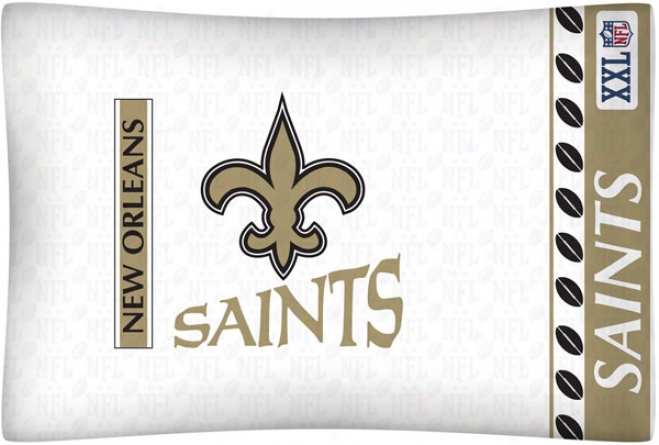 New Orleans Saints Micro Fiber Logo Pillow Case