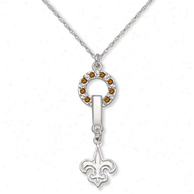 New Orleans Saints Mvp Crystal Necklace