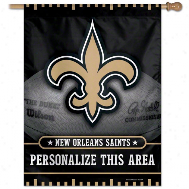 New Orleans Saints Persoalized Vertical Flag: 27x37 Flag