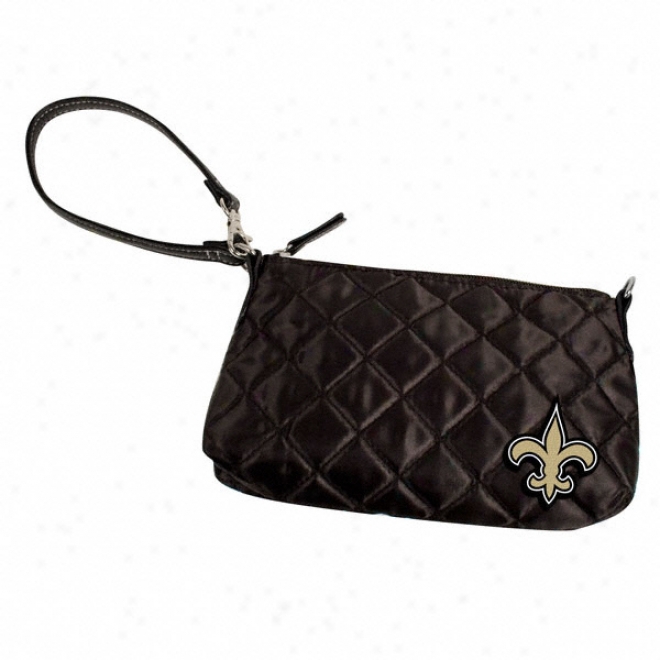 New Orleans Saints Quilted Wristlet