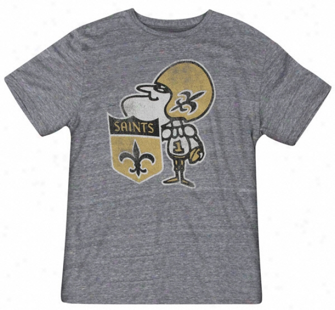 New Orleans Saints Retro Sport Bigger Better Retro Logo Tri-blend T-shirt