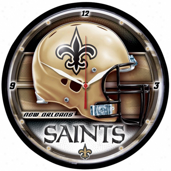 New Orleans Saiints Round Clock