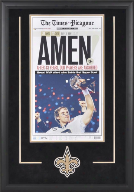 New Orleans Saints Sb lXiv Times Picayune Framed Front Page