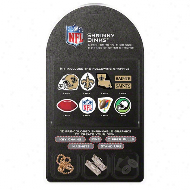 New Orleans Saints Shrinky Dinks