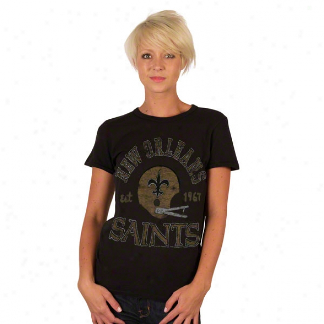 New Orleans Saints Solid Vintage Helmet Women's T-shirt