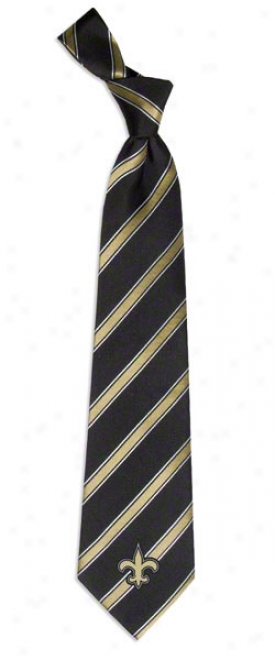 New Orleans Saints Striped Woven Poly Tie