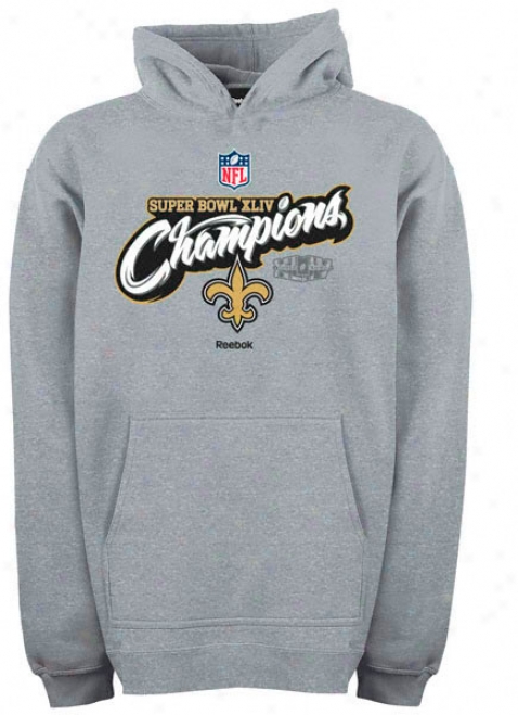 New Orleans Saints Super Bowl Xliv Champions Youth Reebok Official Locker Room Hooded Fleece Sweatshirt