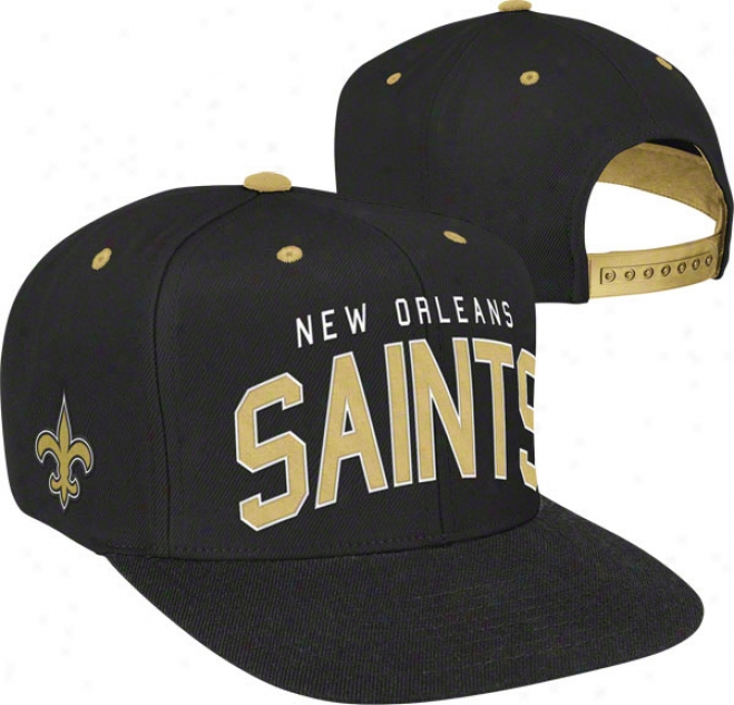 New Orleans Saints Team Arch Snapback Adjustable Hat