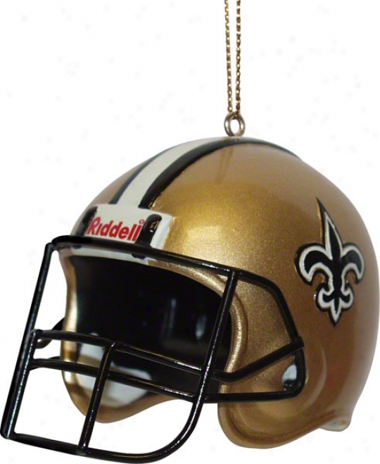 New Orleans Saints Team Helmet 3&quot Ornament