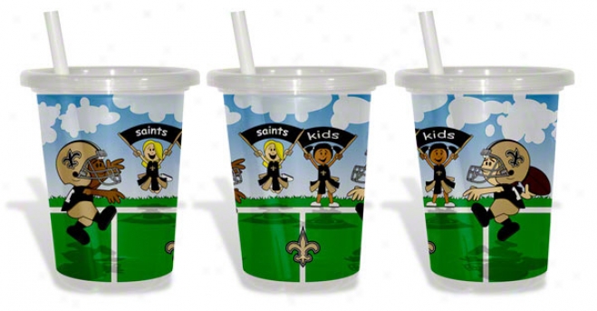 New Orleans Saints To-go Sippy Cup 3-pack