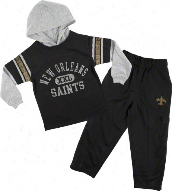 New Orleans Saints Toddler Faux Layered Jersey And Pant Set