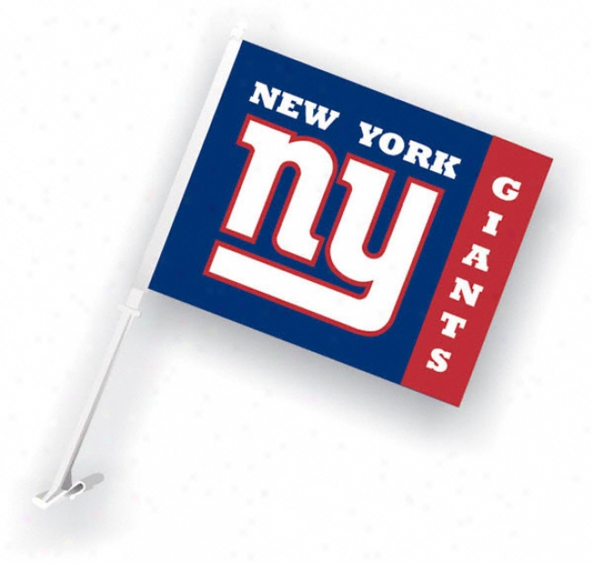 New York Giants 11x18 Double Sided Car Flag - Set Of 2