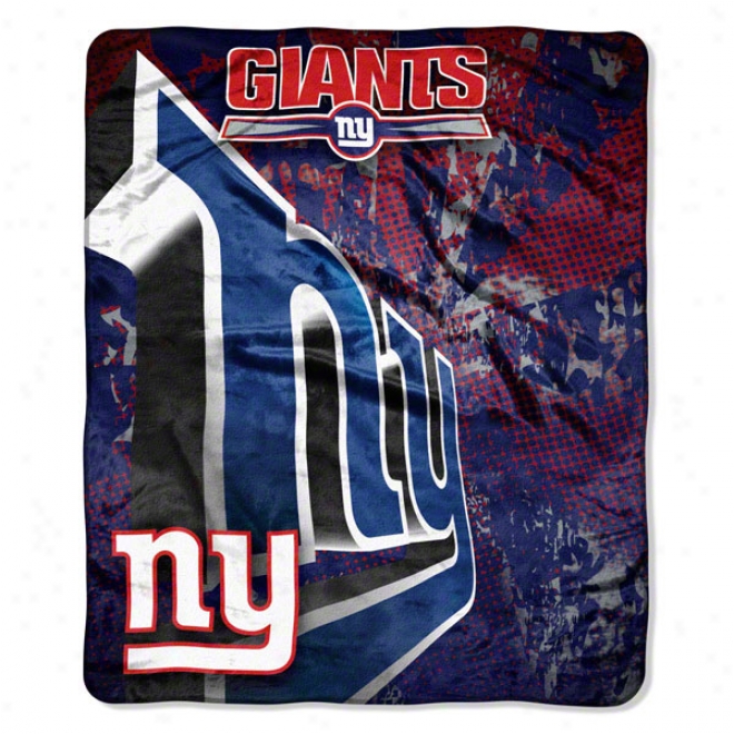 Nea York Giants 50x60 Grunge Micro Raschel Throw