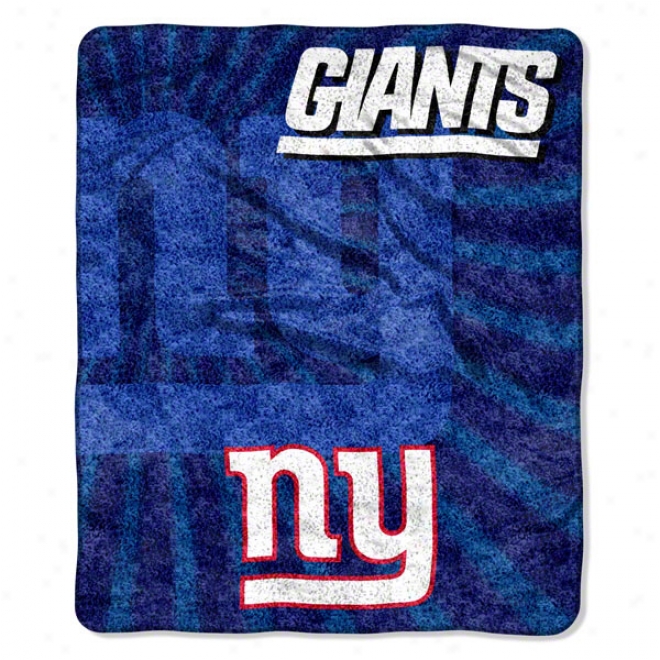 New York Giants 50x60 Strobe Sherpa Throw