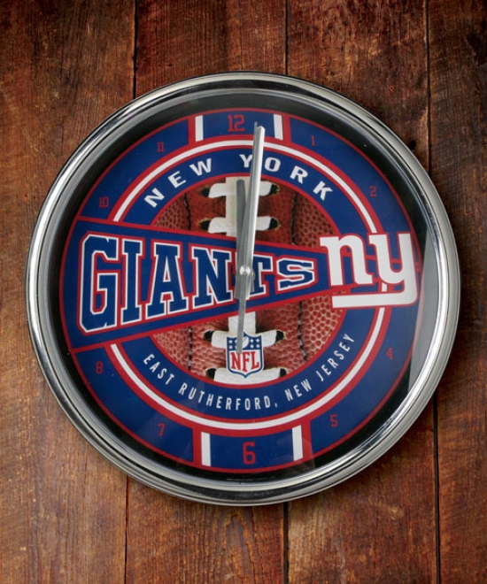 New York Giants Chrome Clock