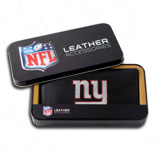 New York Giants Embroidered Checkbook
