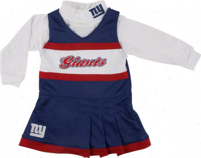 New York Giants Girl's 4-6 Jumper And Turtleneck Set