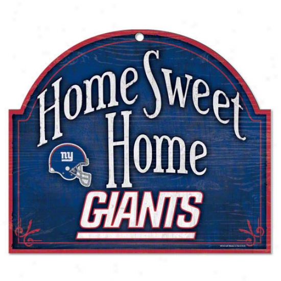 New York Giants Home Swee Internal Wood Sign