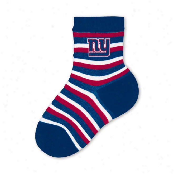 New York Giants Infant Royal Nfl Stripe Socks