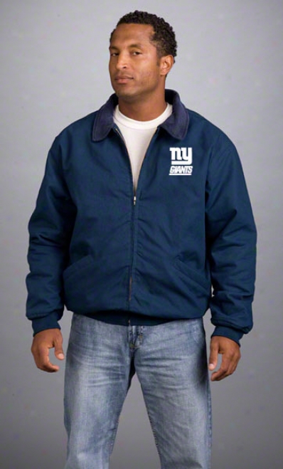 New York Giants Jacket: Navy Reebok Saginaw Jacket