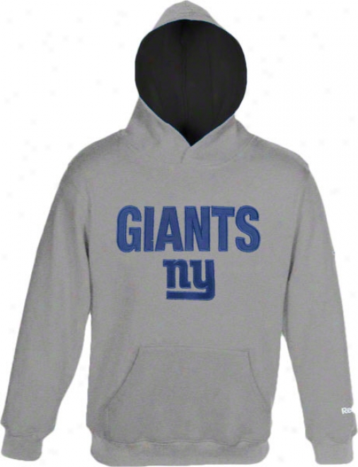 New York Giants Kids (4-7) Grey Sportsman Fleece Hooded Sweatshirt