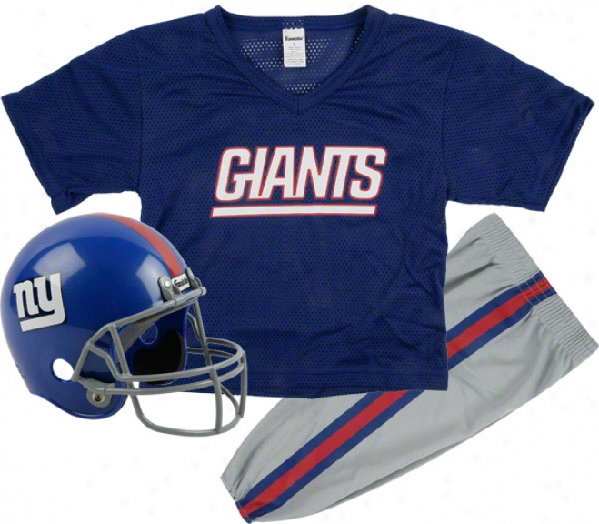 New York Giants Kids/youth Football Helmet Uniform Set