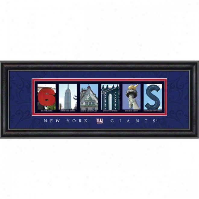 New York Giants Letter Art