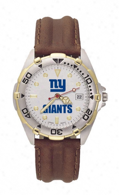 Nea York Giants Men's All Heavenly body Leather Watch