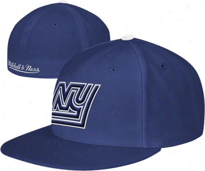 New York Giants Mitchell & Ness Alternate Throwback Logo Fitted Hat