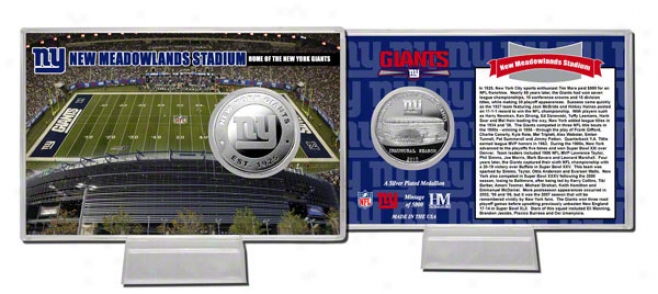 New York Giants New Meadowlandss Stadium Silver Coin Card