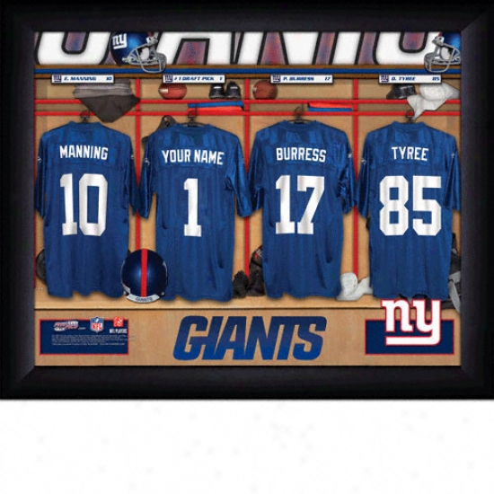 New York Giants Personalized Locker Room Print