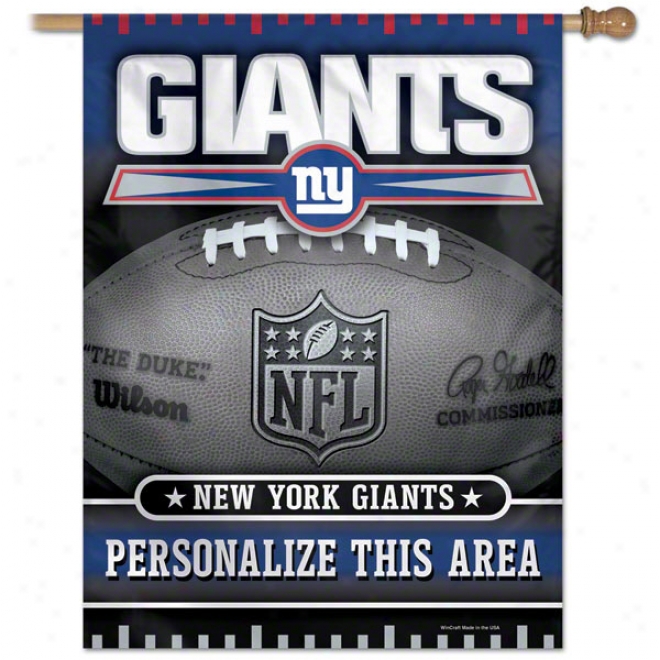 New York Giants Personalized Vertical Flag: 27x37 Banner