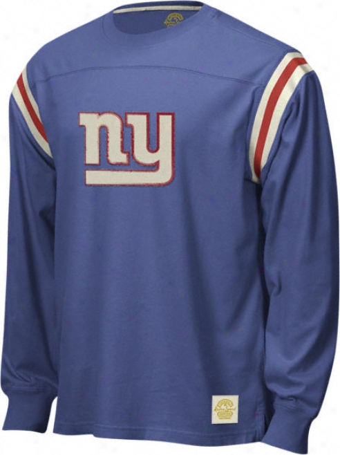 New York Giants Retro Sport Long Sleeve Logo Applique Jersey Company