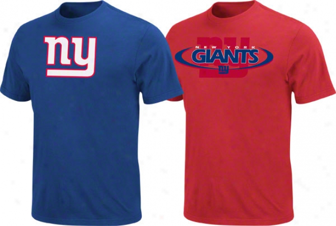 New York Giants Rogal/red 2 T-shirt Combo Pack